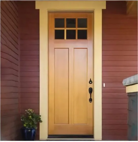 Light oak exterior door, timber entry leaf, glazing and sidelights to order (EX-026)