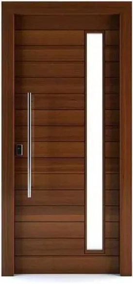 Dark timber exterior door, timber entry leaf, glazing and sidelights to order (EX-058)