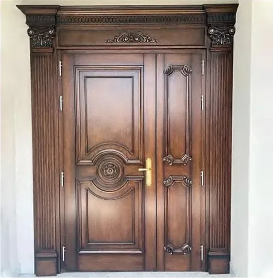 Light oak exterior door, timber entry leaf, glazing and sidelights to order (EX-076)