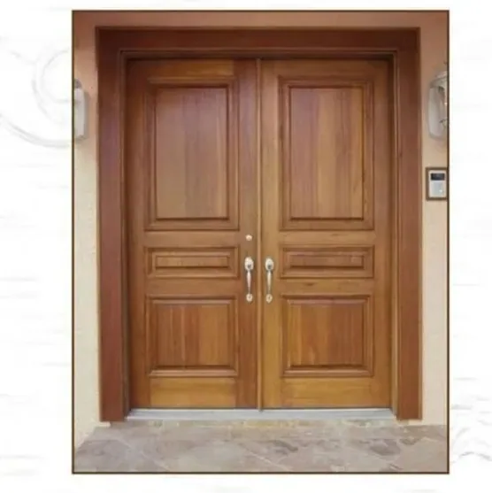 Honey oak exterior door, timber entry leaf, glazing and sidelights to order (EX-096)