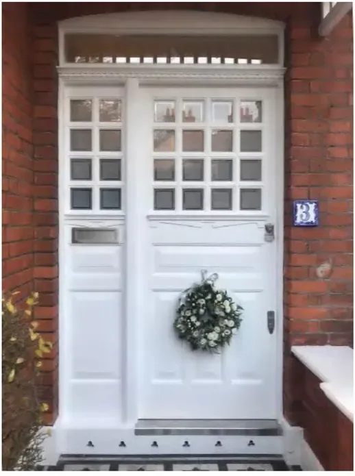 Light oak exterior door, timber entry leaf, glazing and sidelights to order (EX-118)