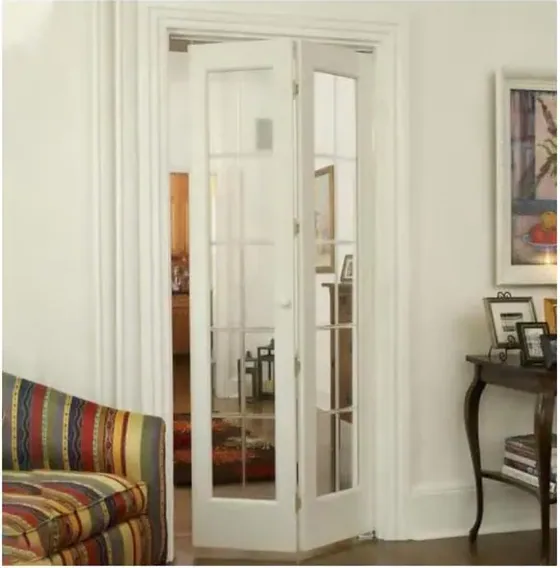 Light oak folding door, folding glazed system, timber or aluminium frame (FD-001)