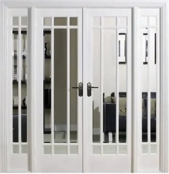Grey folding door, folding glazed system, timber or aluminium frame (FD-004)