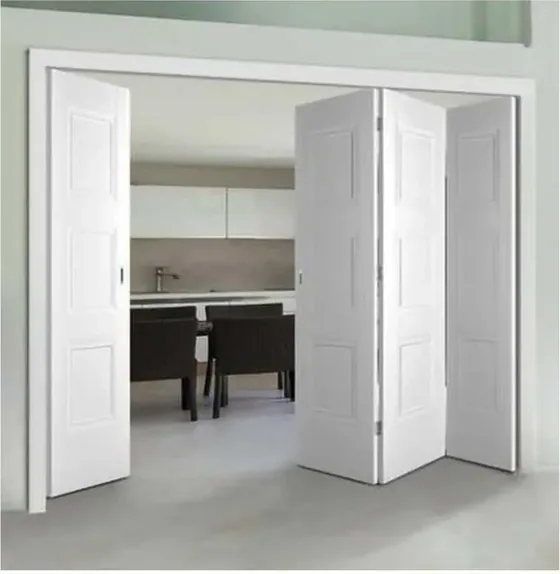 Grey folding door, folding glazed system, timber or aluminium frame (FD-009)