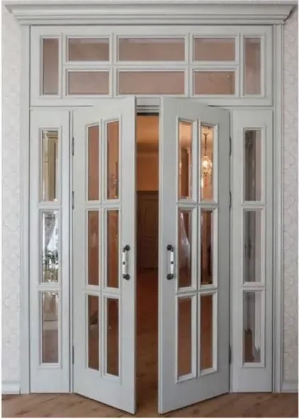 Honey oak French door, glazed timber leaf, single or double (FR-003)