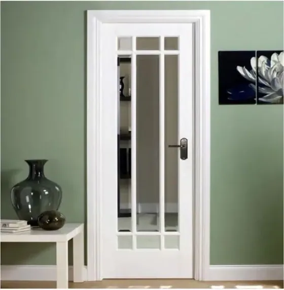 Grey French door, glazed timber leaf, single or double (FR-008)