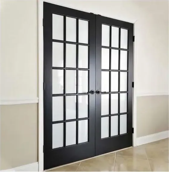 Light oak French door, glazed timber leaf, single or double (FR-014)