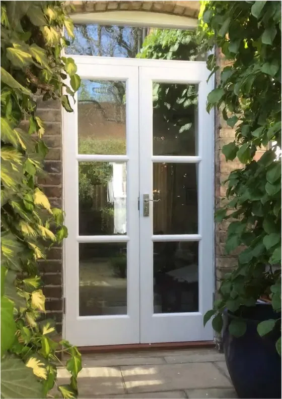 Honey oak French door, glazed timber leaf, single or double (FR-029)