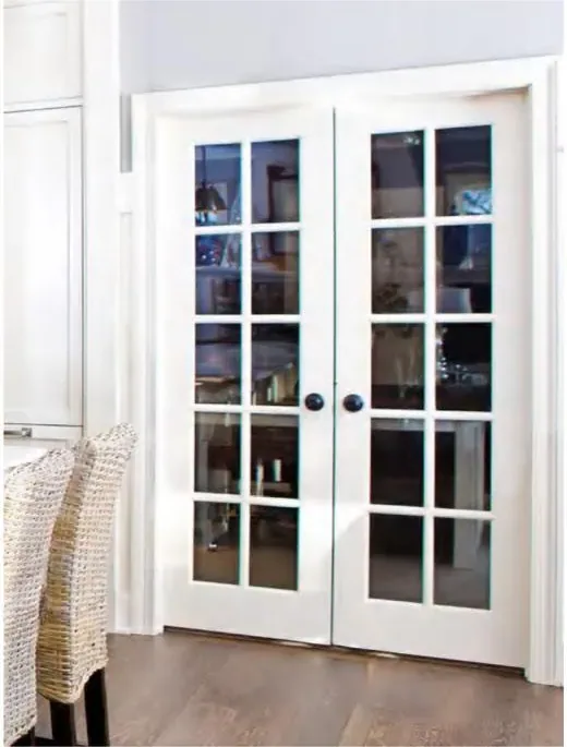 Grey French door, glazed timber leaf, single or double (FR-031)