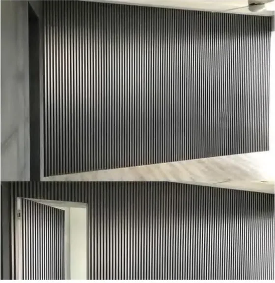 Charcoal hidden door, flush-to-wall leaf with concealed frame (HD-001)