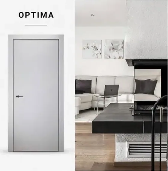 Light oak interior door, interior leaf: painted, veneered or laminated (IN-037)