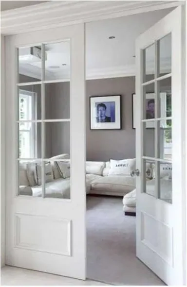 Grey interior door, interior leaf: painted, veneered or laminated (IN-063)