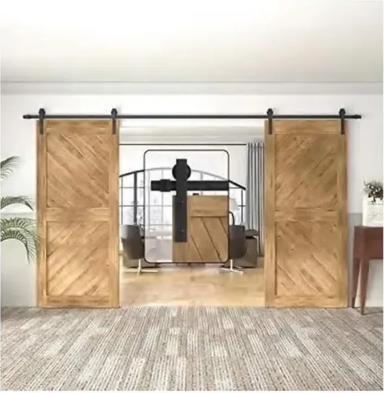 Light oak sliding door, sliding leaf on exposed or concealed track (SL-001)