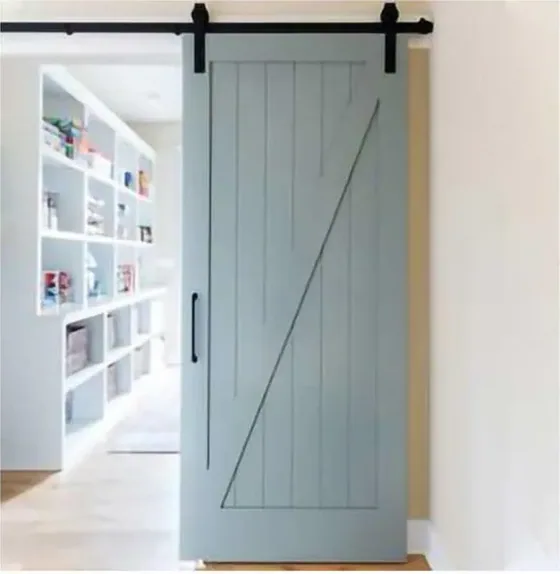 Grey sliding door, sliding leaf on exposed or concealed track (SL-003)