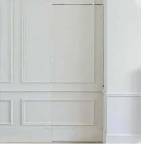 White sliding door, sliding leaf on exposed or concealed track (SL-016)