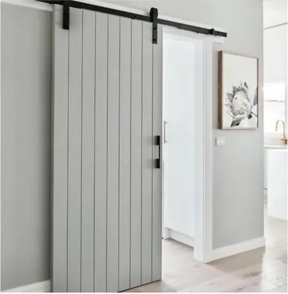 Light oak sliding door, sliding leaf on exposed or concealed track (SL-018)
