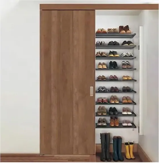 Walnut sliding door, sliding leaf on exposed or concealed track (SL-024)