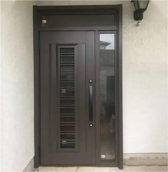 Charcoal security steel door, steel security leaf, powder-coated finish (SS-011)