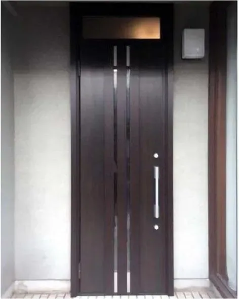Charcoal security steel door, steel security leaf, powder-coated finish (SS-012)