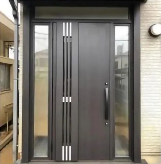 Charcoal security steel door, steel security leaf, powder-coated finish (SS-014)