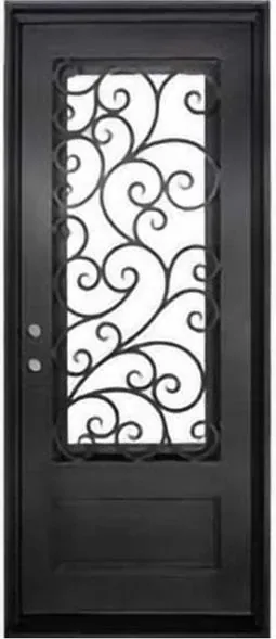 Light oak security steel door, steel security leaf, powder-coated finish (SS-022)