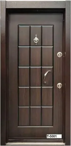 Charcoal security steel door, steel security leaf, powder-coated finish (SS-034)