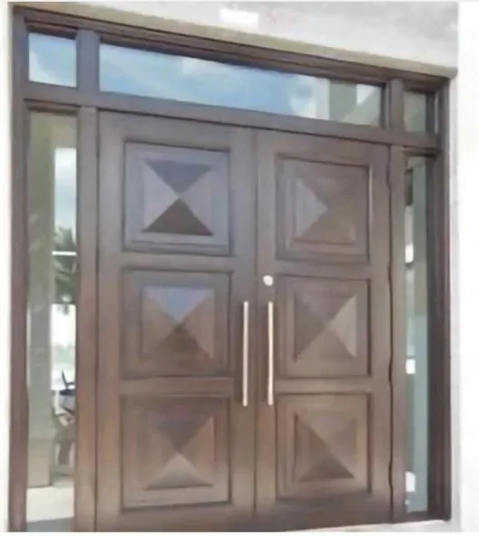 Grey security steel door, steel security leaf, powder-coated finish (SS-048)
