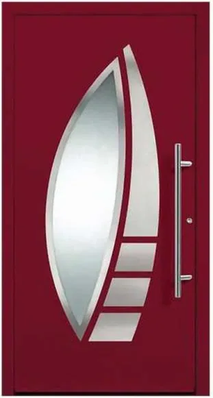 Light oak security steel door, steel security leaf, powder-coated finish (SS-050)