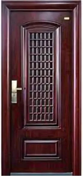 Charcoal security steel door, steel security leaf, powder-coated finish (SS-056)