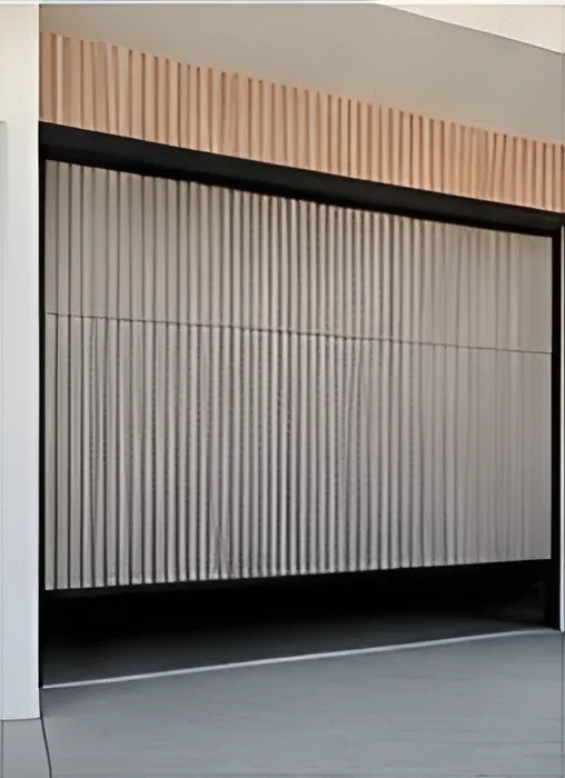 Vertical batten garage door, timber, timber-clad panel on a steel frame (GR-15)