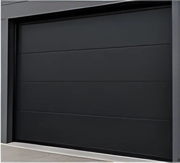Flush panel garage door, plain, insulated steel panel, powder-coated finish (GR-34)